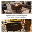 Sunnydaze Cosmic 42" Large Outdoor Fire Pit
