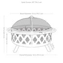 Sunnydaze Crossweave Outdoor Fire Pit with Cover and Screen