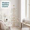 Sunnydaze Noelle Metal Christmas Tree Ornament Display - 60" H