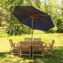 Sunnydaze 8.5 ft Outdoor Patio Umbrella - Faux Woodgrain Finish