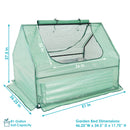 Sunnydaze Steel Raised Garden Bed and Mini Greenhouse Kit - Green