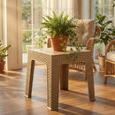 Sunnydaze Outdoor Square Plastic Adirondack Patio Side Table