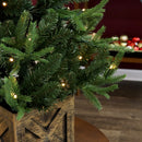 Sunnydaze Pre-Lit Farmhouse Artificial Fir Christmas Tree - 3'