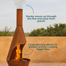 Sunnydaze Large Chiminea Outdoor Fireplace with Grill Grate