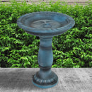 Sunnydaze Façade du Soleil Reinforced Concrete Bird Bath - 26"