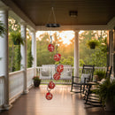 Sunnydaze Hand-Blown Glass Hummingbird Feeder Balls - Set of 6 Hanging Nectar Feeders with 6 Ports - 30 oz Capacity