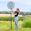 Sunnydaze Rainbow Breezes Metal Garden Wind Spinner