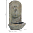 Sunnydaze Seaside 27" H Polystone Outdoor Wall Fountain