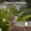 Sunnydaze Cylinder Bubble Outdoor Water Fountain with LED Light