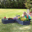 Sunnydaze Galvanized Steel Raised Garden Bed