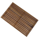 Sunnydaze Solid Teak Shower Mat - Spa-Inspired Slatted Bath Mat