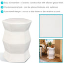 Sunnydaze Ceramic Garden Stool Side Table