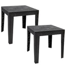 Sunnydaze Outdoor Square Plastic Adirondack Patio Side Table