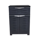 Sunnydaze Plastic Garage Storage Cabinet with Adjustable Shelf - 34.5"