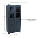 Sunnydaze Plastic Lockable Storage Cabinet with 3 Adjustable Shelves