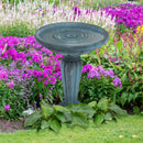 Sunnydaze Grecian Garden Reinforced Concrete Bird Bath - 20.25" H