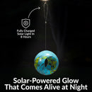 Sunnydaze Solar Bird Feeder with Glass Fly-Through Design