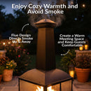 Sunnydaze Wood-Burning Steel Chiminea Outdoor Fireplace - 57"