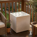 Sunnydaze Rectangle Polystone Outdoor Bubble Fountain