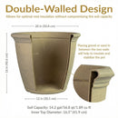 Sunnydaze Anjelica Polyresin Large Round Outdoor Planter