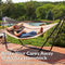 Sunnydaze Quilted 2-Person Hammock with Multi-Use Universal Stand