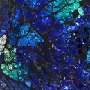 Sunnydaze Mosaic Fly-Through Flower Bird Feeder - Indigo - Set of 6