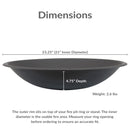 Sunnydaze Replacement Steel Fire Pit Bowl with Spark Screen