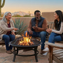 Sunnydaze Round Outdoor Fire Pit Spark Screen