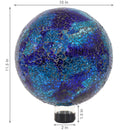 Sunnydaze Mosaic Glass Gazing Globe Ball - 10"