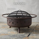 Sunnydaze Cosmic 42" Large Outdoor Fire Pit