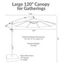 Sunnydaze 10 ft Offset Patio Umbrella with Base and Sandbag Weight