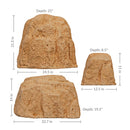 Sunnydaze 3-Piece Faux Landscape Rock Set