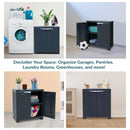 Sunnydaze Plastic Garage Storage Cabinet with Adjustable Shelf