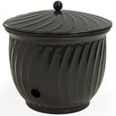Sunnydaze Metal Garden Hose Holder Pot with Lid