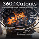 Sunnydaze Crossweave Outdoor Fire Pit with Cover and Screen