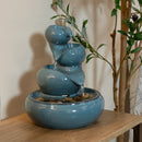 Sunnydaze Tiered Vessels Ceramic Indoor Water Fountain - 10"