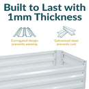 Sunnydaze Galvanized Steel Raised Garden Bed