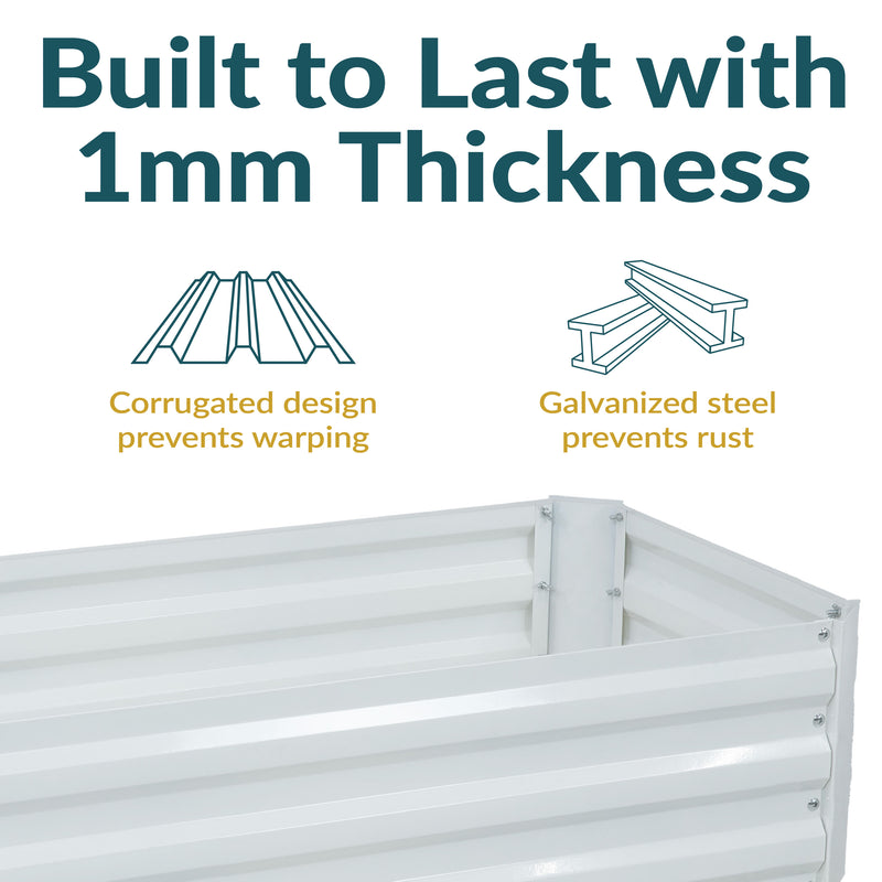 Sunnydaze Galvanized Steel Raised Garden Bed