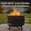 Sunnydaze Crossweave Outdoor Smokeless Fire Pit - 30"