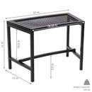 Sunnydaze Curved Outdoor Bench - Mesh Metal Patio Bench