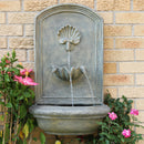Sunnydaze Seaside 27" H Polystone Outdoor Wall Fountain