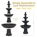 Sunnydaze 4-Tier Pineapple Outdoor Water Fountain - 52" H