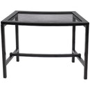 Sunnydaze Curved Outdoor Bench - Mesh Metal Patio Bench