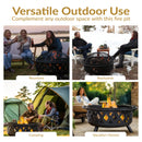 Sunnydaze Crossweave Outdoor Fire Pit with Cover and Screen