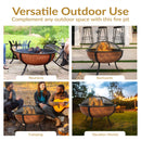 Sunnydaze 32" Outdoor Wood-Burning Fire Pit with Spark Screen