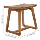 Sunnydaze 19" Teak Shower Bench Seat for Indoor or Outdoor Use