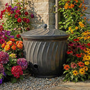 Sunnydaze Metal Garden Hose Holder Pot with Lid