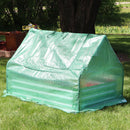 Sunnydaze Steel Raised Garden Bed and Mini Greenhouse Kit - Green