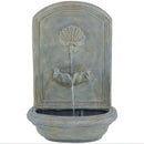 Sunnydaze Seaside 27" H Polystone Outdoor Wall Fountain