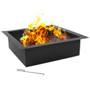 Sunnydaze Steel Square Fire Pit Ring Insert